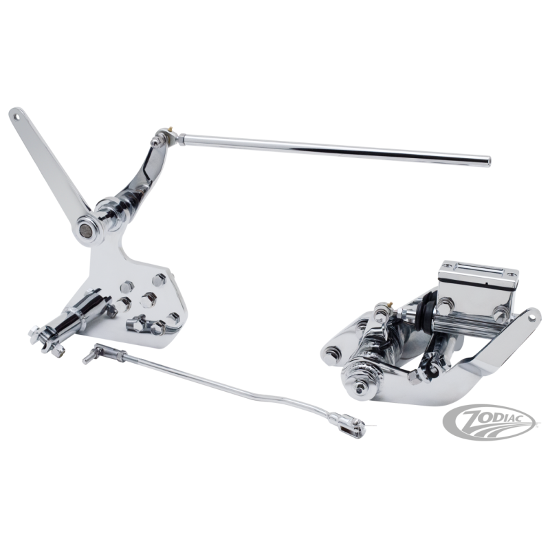 KITS DE COMMANDES AVANCEES CHROME AVEC MAITRE CYLINDRE POUR BIG TWIN