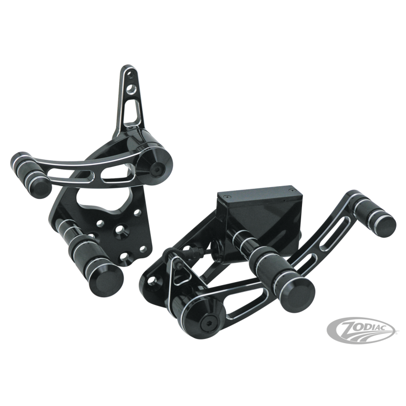 COMMANDES AVANCEES CHROMEES BILLET ALUMINIUM POUR FX ET FL BOITE 4 ET SOFTAILS