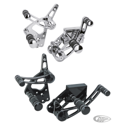 COMMANDES AVANCEES CHROMEES BILLET ALUMINIUM POUR FX ET FL BOITE 4 ET SOFTAILS