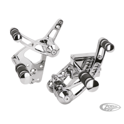 COMMANDES AVANCEES CHROMEES BILLET ALUMINIUM POUR FX ET FL BOITE 4 ET SOFTAILS