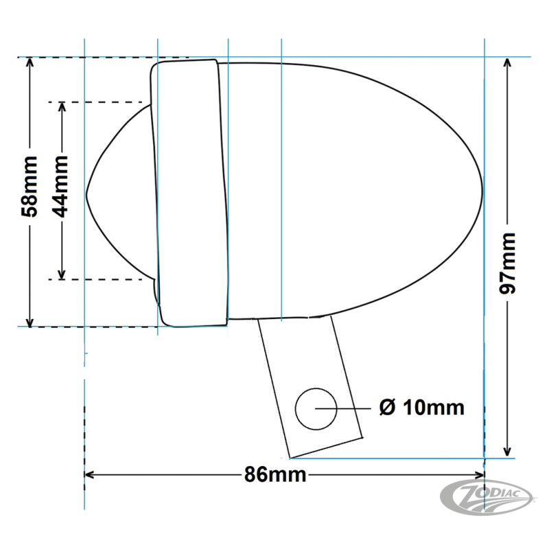 FEUX CARTOUCHE AVEC EQUERRE DE FIXATION