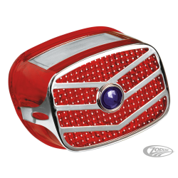 LENTILLE AVEC GRILLE ET POINT BLEU POUR FEUX ARRIERE